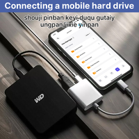 Adaptador Usb Otg 2 en 1 para iPhone, teclado de ratón, carga rápida, disco U, cámara, lector de tarjetas, convertidor de datos