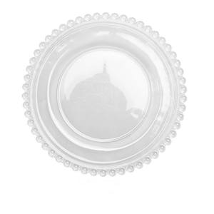 Assiettes et plats de mariage créatifs européens en verre clair or argent perlé décoration assiettes et plats pour fête - Product Image 4