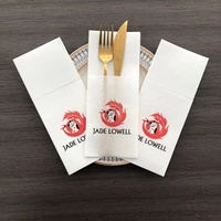 Serviettes de table Serviette en lin avec logo Serviettes en papier jetables Airlaid