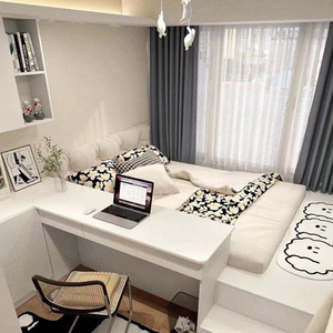 Límite de tiempo Precio de fábrica Fabricante Cama alta de madera con armario/escritorio/mesa/almacenamiento/gabinete - Product Image 3