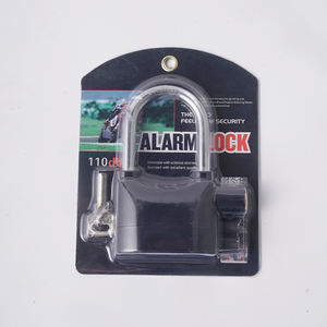 उच्च सुरक्षा अलार्म पैडलॉक जस्ता मिश्र धातु लॉक वाटरप्रूफ ब्लैक पैडलॉक ध्वनि साइकिल के लिए - Product Image 6