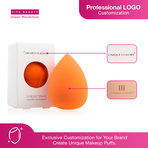 Cao Su Miễn Phí Waterdrop Cam Trang Điểm Máy Xay Sinh Tố Miếng Bọt Biển Siêu Mềm Chuyên Nghiệp Tùy Chỉnh Vẻ Đẹp Bao Bì Logo In Ấn Cho Cửa Hàng Bán Lẻ - Product Image 2