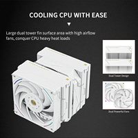 Thermalrlght Royal Pretor 130 Ultra blanco CPU ventilador enfriador 7 tubos de calor procesador PC ventiladores de enfriamiento