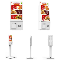 Quiosco en Línea para Pedidos y Pagos con Pantalla Táctil Capacitiva Pequeña de 21.5/23.8/27 Pulgadas, Señalización Digital Interactiva de Autoservicio