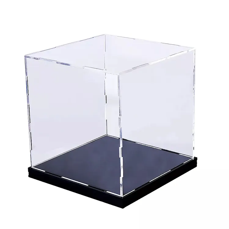 6 Inch Acrylic Funko POP Box UV Resistance Rigid Lucite Video Game Collectible Figures Vinyl POP Display Case With Black Base