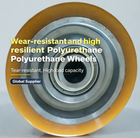 Roues de support stabilisatrices en polyuréthane massif CROWN pour chariot élévateur, référence 813130, 125x60/64-25 mm, pour une longue durée de vie