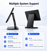 Pantalla táctil de 15,6 pulgadas, pantalla dual, sistema Pos todo en uno, proveedor de máquina de terminal Pos