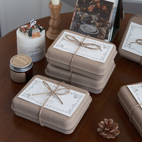 Boîte compostable écologique de taille standard, emballage en pulpe moulée durable, boîte cadeau