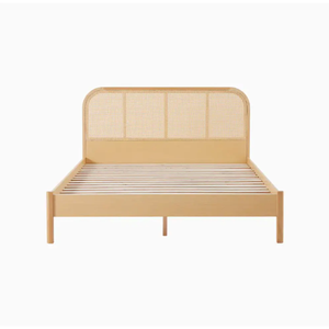 <span class=keywords><strong>Lit</strong></span> plateforme en <span class=keywords><strong>bois</strong></span> <span class=keywords><strong>de</strong></span> pin massif <span class=keywords><strong>de</strong></span> conception moderne Linrun Meija avec tête <span class=keywords><strong>de</strong></span> <span class=keywords><strong>lit</strong></span> en rotin tressé <span class=keywords><strong>pour</strong></span> une utilisation en chambre à coucher intérieure - Product Image 1