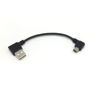Longueur personnalisée USB2.0 A câble mâle Angle à gauche-droite Mini câble angulaire
