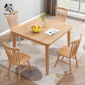 Fábrica de China ofrece muebles de comedor de diseño nuevo, mesa de comedor plegable de madera, precio con descuento, personalizable, en stock, dropshipping. - Product Image 5