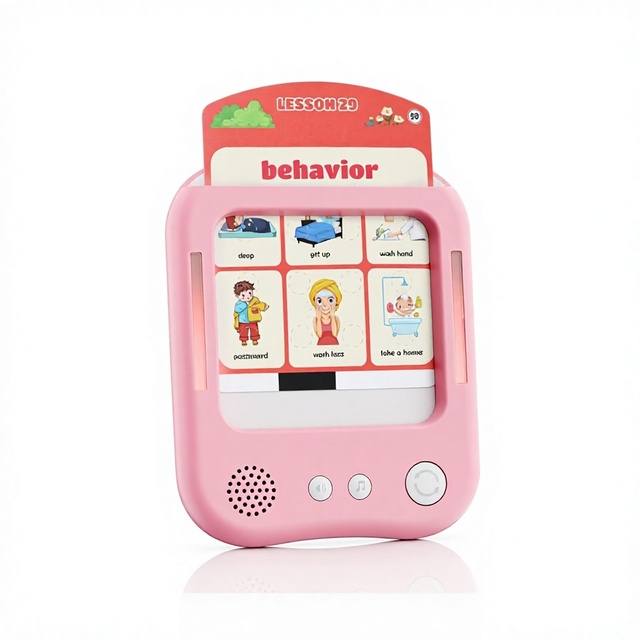 Interactive Learning Tablet Kids Educational Talking Toy Reading Machine 30 Flash Cards Alphabets Phonics Words Music Quiz Ages