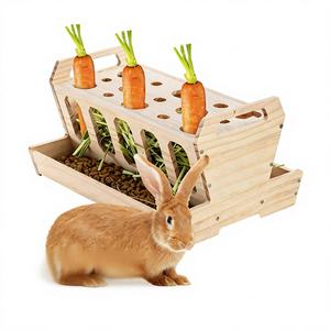 Mangiatoia Rettangolare in Legno per Animali Domestici con Design Rimovibile per Porcellini d'India e Conigli, Distributore di Cibo Transfrontaliero di Shenyang - Product Image 2