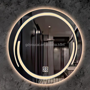 Decoración de baño Sensor de luz Led Resistente Colgado en la pared Marco dorado Desempañador Baño Espelho Led <span class=keywords><strong>Espejo</strong></span> inteligente - Product Image 2