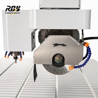 Máquina de Corte de Piedra con Sierra de Puente CNC de 4 Ejes Rainbow HQ-3220BM(4+1) para Cortar Mármol, Granito, Cuarzo y Piedra Sinterizada