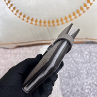 Portefeuille personnalisable en cuir de crocodile véritable à 100 % pour homme, sac à main de luxe en cuir de créateur avec plusieurs emplacements pour cartes
