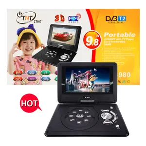 TNT-980 TNTSTAR Sản Phẩm Mới 2021 Đầu DVD Di Động Với TV Kỹ Thuật Số 9 ''DVD Gia Đình Với Đầu Phát SD/USB