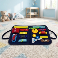 Livre d'activités sensorielles pour bébé, livre silencieux en feutre, livre Montessori d'apprentissage précoce, livre de stickers magiques, jouet éducatif pour enfants