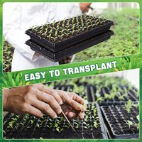 Barquettes de semis écologiques en plastique ABS à 200 cellules avec dôme d'humidité et deux prises d'air pour la germination des semis et la plantation de graines