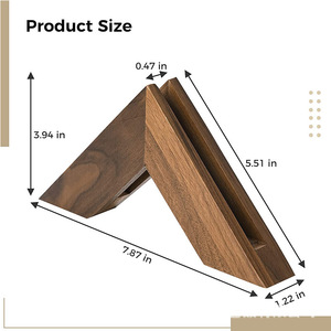 Wooden <b>Vinyl</b> Record Rack <b>Wall</b> Mountable Photo Album Holder Retro Solid Wood CD Rack Multi-purpose Portable Installation Free - Product Image 5