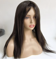 Perruque médicale entièrement nouée à la main pour femmes, base en dentelle suisse en silicone, antidérapante, cheveux humains Remy alignés sur les cuticules, sans colle, longue