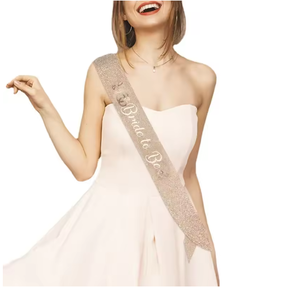 Ceinture pailletée pour mariage, fiançailles, douche nuptiale, décorations pour enterrement de vie de jeune fille - Product Image 5