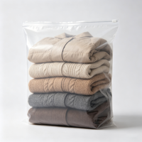 Sac en plastique épais à fermeture éclair, grande pochette refermable pour chaussures, sacs à main, vêtements, emballage de produits