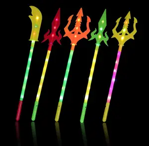 Glowing Trident Sword Flash Guan Gongdao Children Weapon Night Market Children's Toys