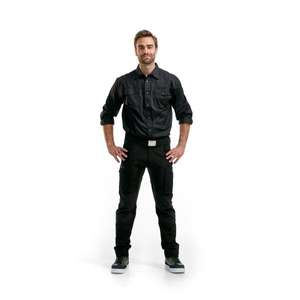 BLAKLADER - 3297113599004XL Camisa de sarga Negro-EAN 7330509480472 CAMISAS DE TRABAJO - Product Image 3
