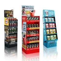 Liquori personalizzati vendita al dettaglio Pop-Up Display cartone promozionale Pos snack bevande scaffale in cartone espositore per snack