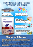 Logo kustom Vitamin untuk pertumbuhan ikan Premix Tilapia lele suplemen akuatik Multivitamin meningkatkan kekebalan ikan