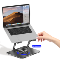 Support OEM/ODM 360 rotatif Support debout en métal Support pliable pour ordinateur portable Support réglable pliable pour ordinateur portable pour bureau