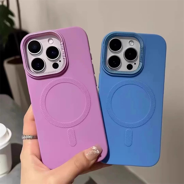 Camera Frame Kickstand Holder Matte Soft TPU Magnetic Phone Case for iPhone Air 17 16 15 14 13 12 11 Pro Max Mobile Phone Cover