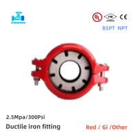 Adaptateur fileté à rainures BSP2'' 60,3 mm, réducteur à rainures basse pression, accouplement rigide classe 150 pour la lutte contre les incendies et la protection incendie