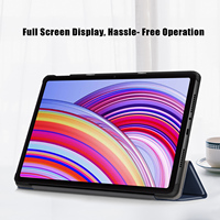 Étui pour tablette en cuir PU avec support pliable magnétique fin, coque intelligente pour Redmi Pad Pro 12.1/Xiaomi Poco Pad 12.1 2024