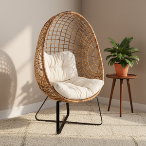 Leisure Rattan Chair Aluminum Frame Waterproof Cushion for Outdoor/Indoor Use Balcony Patio <b>Garden</b> <b>Set</b> - Product Image 5