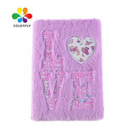 Vente en gros Offre Spéciale A5 peluche dessin animé scolaire journal intime enfants mignon cahier à fourrure cahier en peluche