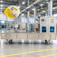 Machine d'emballage sous vide et de scellage pour barquettes alimentaires à grande capacité de production, utilisée en usine, pour plats prêts à consommer