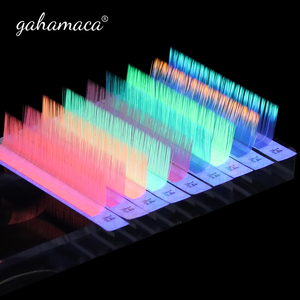 Gahamaca 3D Neon màu sắc thay đổi lông mi mở rộng phát sáng tối cổ điển huỳnh quang lông mi 0.07mm OEM cho tùy chỉnh - Product Image 6