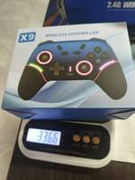 Controlador de Joystick Inalámbrico X9 BT para PC con Doble Vibración, Botón Turbo, Giroscopio de Seis Ejes, Programación de Macros y Soporte para Teléfono