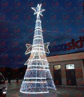Outdoor-Baumbeleuchtung LED-Lichter Anpassbare Girlande mit Spitzenstern IP65-Zertifiziert für Weihnachts- und Feiertagsdekoration