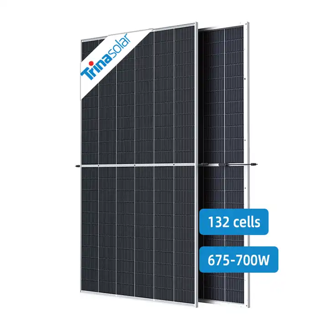 2024 New Trina 550W 570w 575w 580W 615W 625W 690W 695W 700W Double Glass Solar Panels Vertical Packaging for Solar Energy System