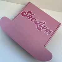 Maßgefertigte Rosa Geschenkverpackungsboxen mit Logo Abbaubare Logistik-Faltschachteln und Versandboxen für Kleidungsverpackungen