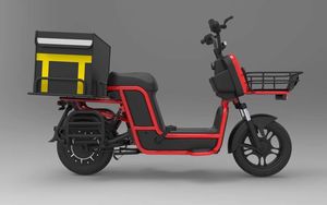 Dos baterías de litio 48V 20Ah alimentado entrega eléctrico de la motocicleta para comida rápida y pizza - Product Image 5