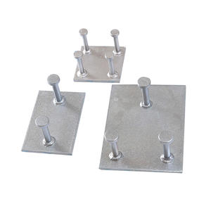 Fijación ajustable M16 Varillas roscadas 80kN Placa base de acero cortada con láser sin soldadura Placa incrustada para construcción de hormigón - Product Image 1