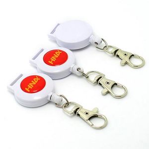 Porta-credenciales Retráctil de Alta Calidad con Logotipo Personalizado, Diseño Clásico de Plástico Resistente con Patrón Circular - Product Image 1