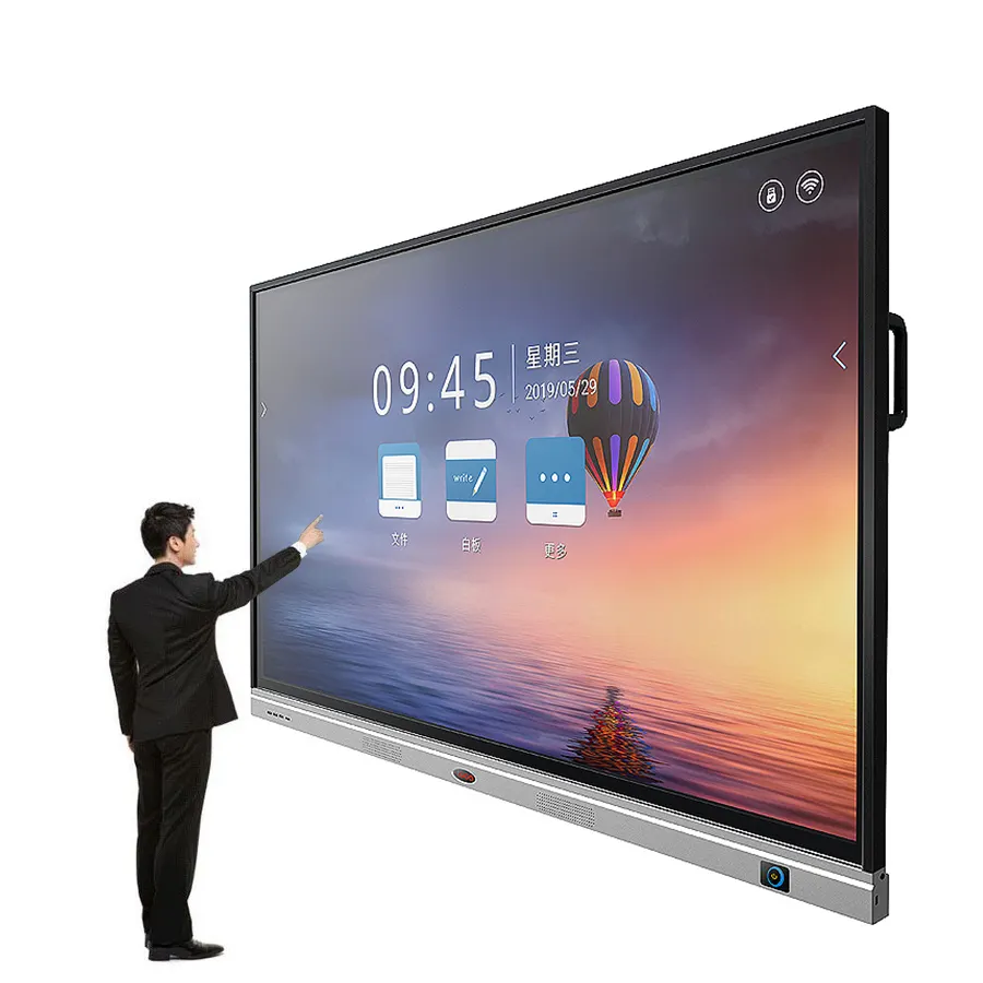 Akıllı sınıf interaktif beyaz tahta dokunmatik ekran 75 inç dokunmatik ekran interaktif düz Panel