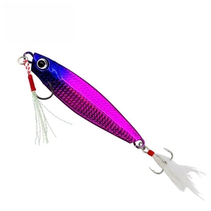 Meilleur vendeur 7g 10g 15g 20g 25g 30g serpents Type rivage longue coulée petit poids métal appât gabarit leurre avec crochet d'assistance au jigging - Product Image 5