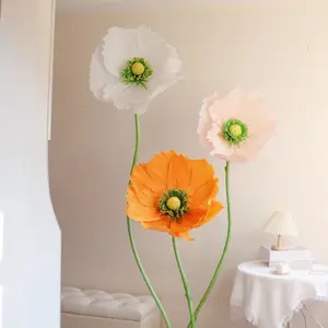 Produttori di alta qualità all'ingrosso 30cm grande piombo il modo decorazione del centro commerciale Yumei simulazione fiore di carta finito