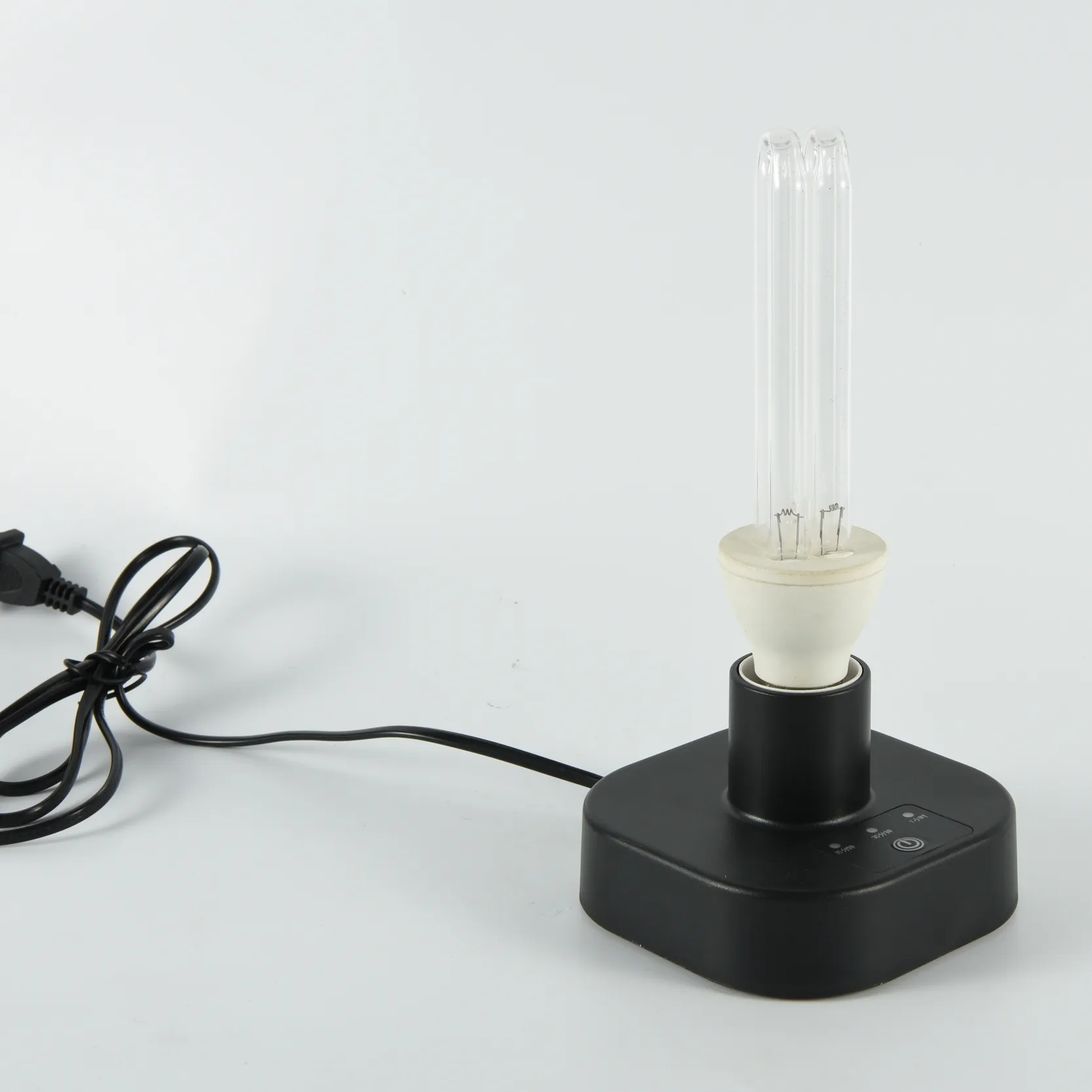 UV Germicidal Lamp and Holder Bulbs Base Sanitizing Light Quartz Tube Black Ultra 220V light